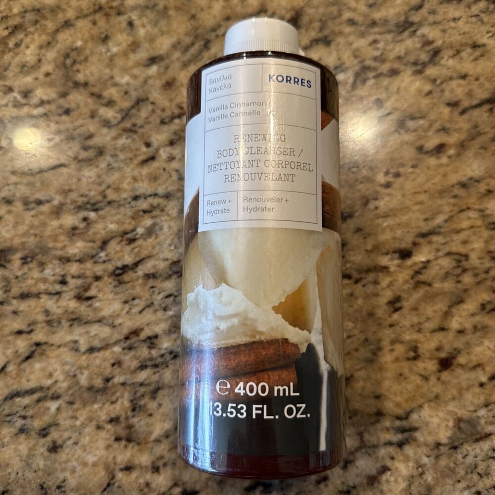 KORRES Renewing Body Cleanser 13.53 fl oz Brand New Sealed (Vanilla Cinnamon)